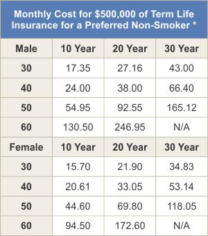 Term Life Insurance Rates